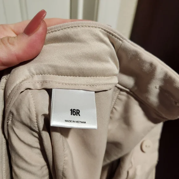 Express Editor High Rise Skinny Cream Pants Business Casual Luxury Minimalist - Picture 10 of 10